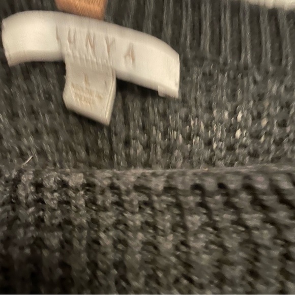 Lunya Pima cotton alpaca waffle knit sweater in Charcoal, sz L - Picture 11 of 11